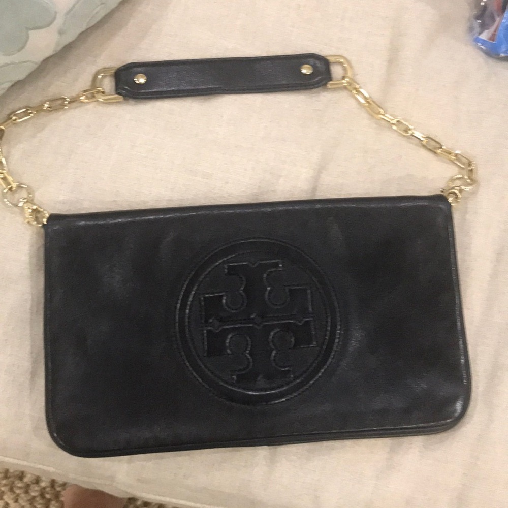 Tory Burch clutch removable short shoulder strap